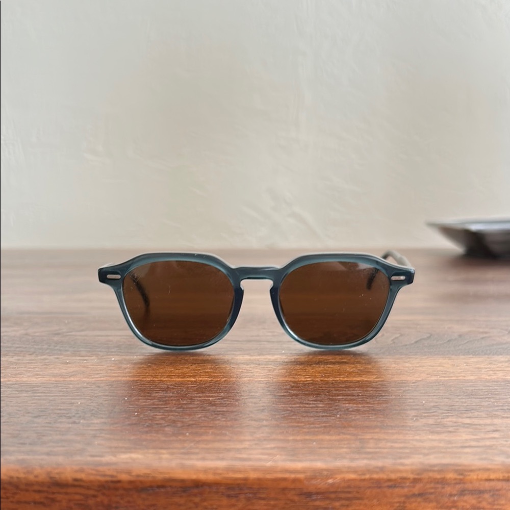 Raen Clyve Sunglasses with Blue Frames and Brown Lenses
